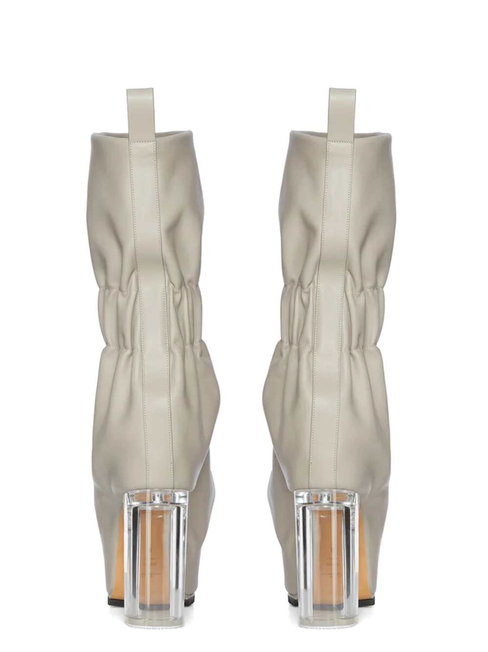 RICK OWENS Rick Owens Women Ss26 Rick Owens Cuffed Boots With Pearl/Transparent Grained Calfskin Case
