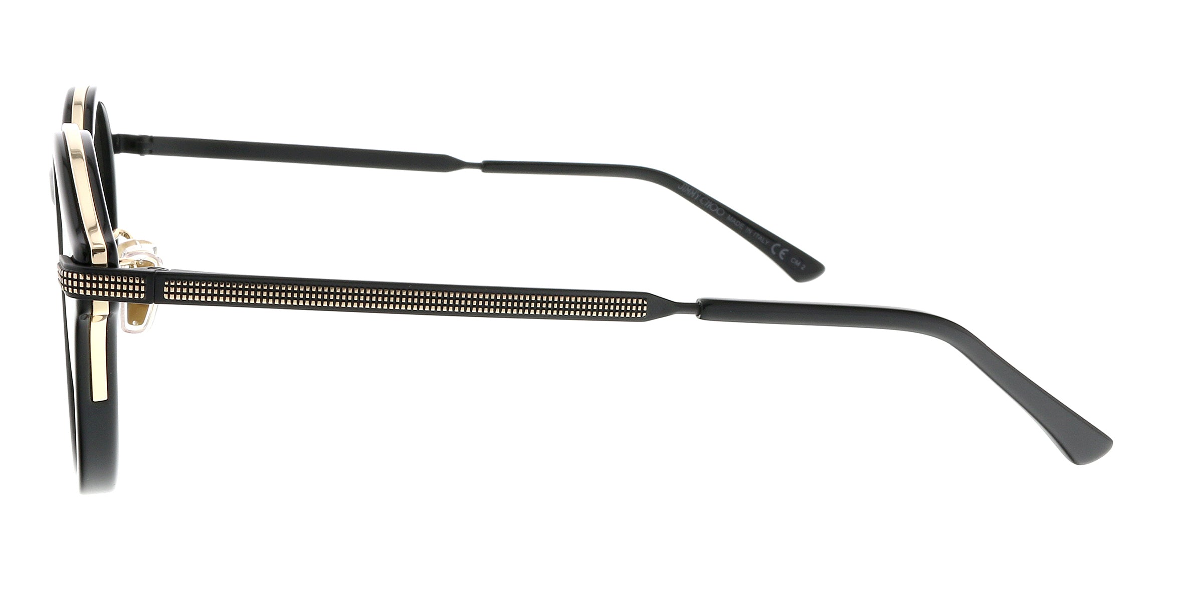 Jimmy Choo Black/Gold Round NICK/S 02M2 Sunglasses