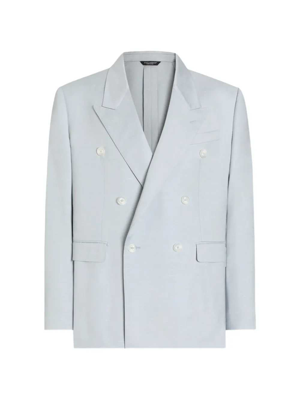 Dolce & Gabbana Men Double-Breasted Viscose Shantung Jacket