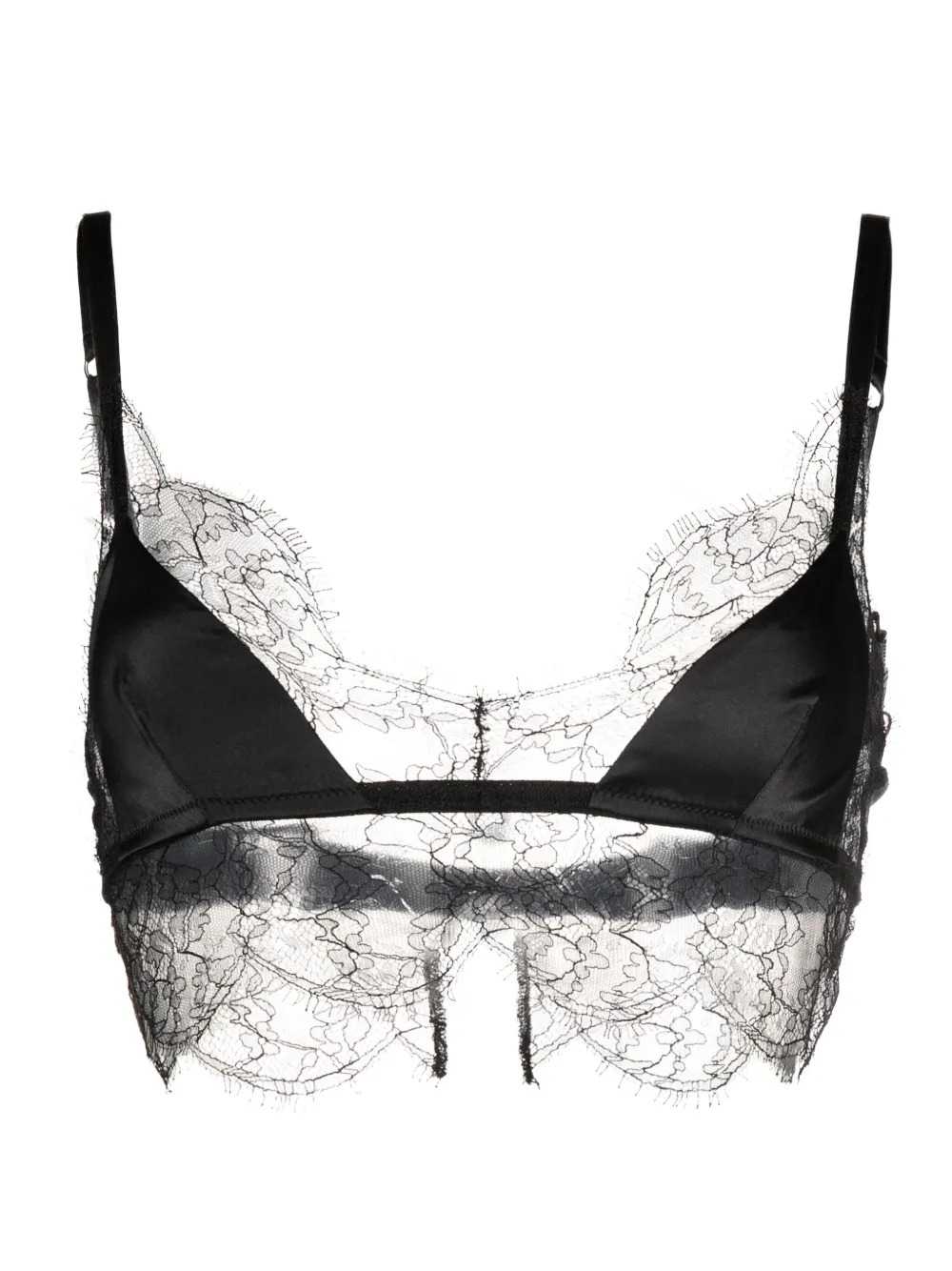 Dolce & Gabbana Women Satin Bralette With Lace Detail