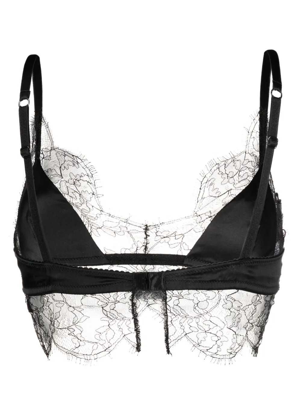 Dolce & Gabbana Women Satin Bralette With Lace Detail