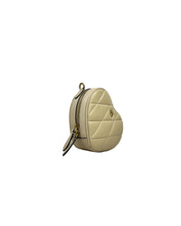 COACH Heart Crossbody Bag Quilted Leather Women Quilted Black