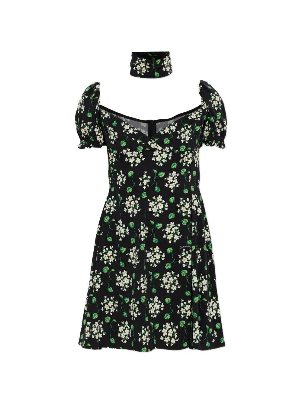 DOLCE & GABBANA Dolce & Gabbana Women Floral Mini Dress With Puff Sleeves