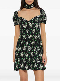 DOLCE & GABBANA Dolce & Gabbana Women Floral Mini Dress With Puff Sleeves