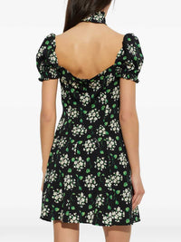 DOLCE & GABBANA Dolce & Gabbana Women Floral Mini Dress With Puff Sleeves