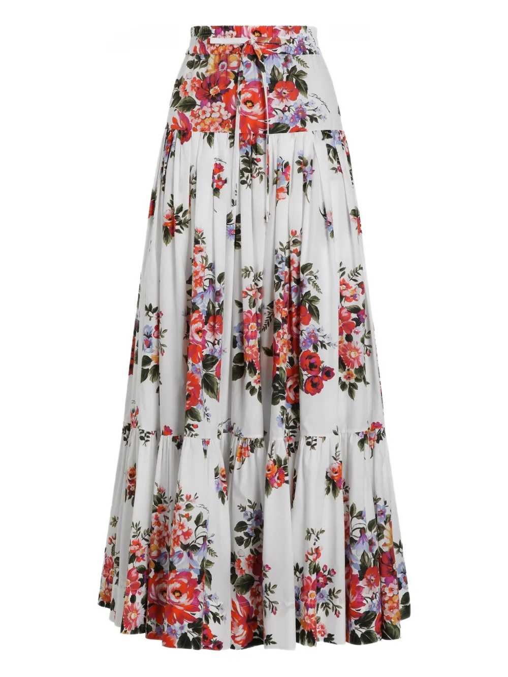 Dolce & Gabbana Women Floral Drawstring Skirt