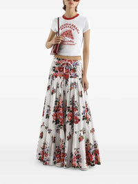 Dolce & Gabbana Women Floral Drawstring Skirt