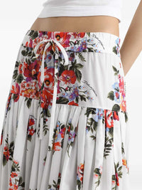 Dolce & Gabbana Women Floral Drawstring Skirt