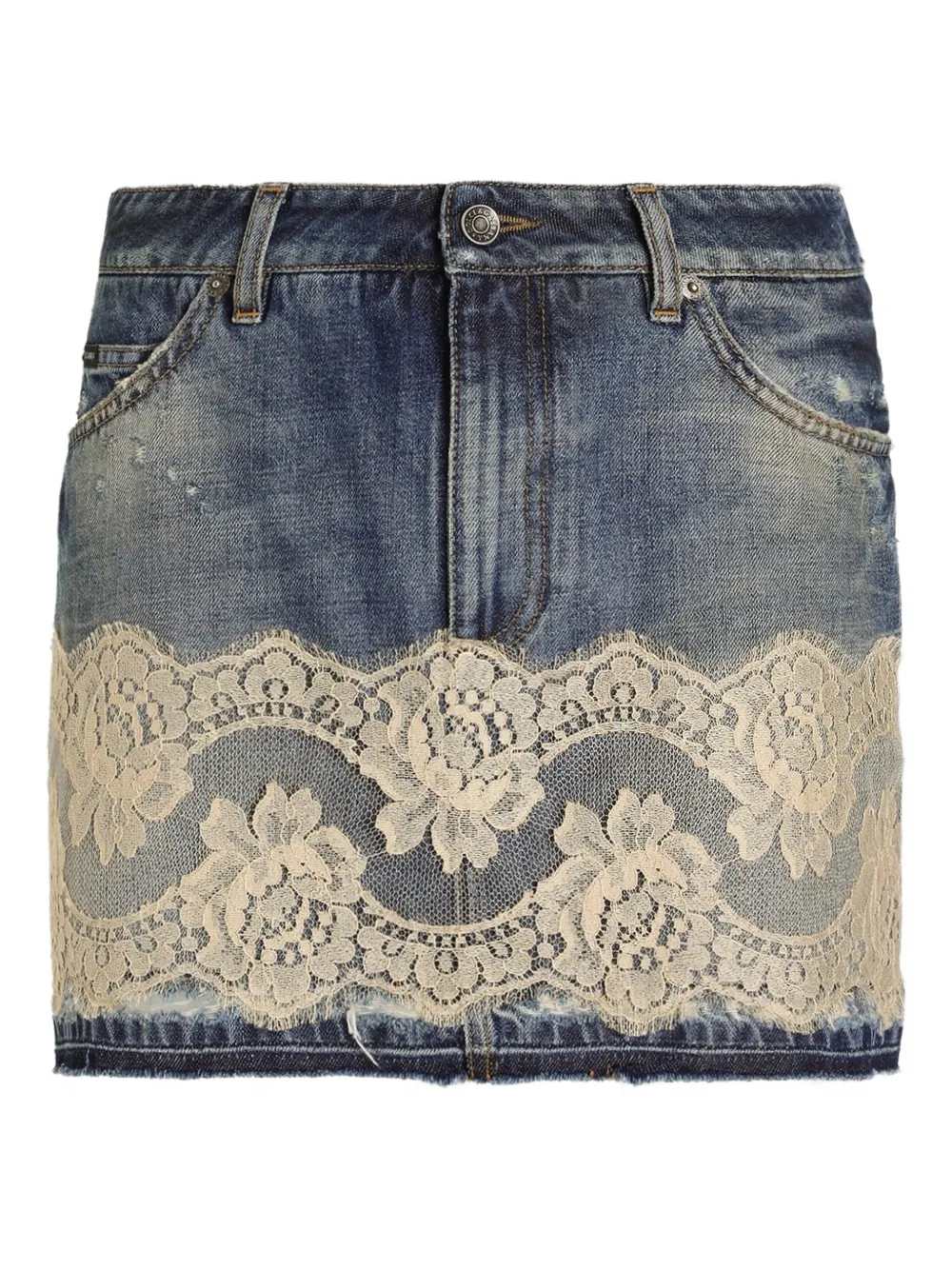 DOLCE & GABBANA Dolce & Gabbana Women Miniskirt With Lace Inserts
