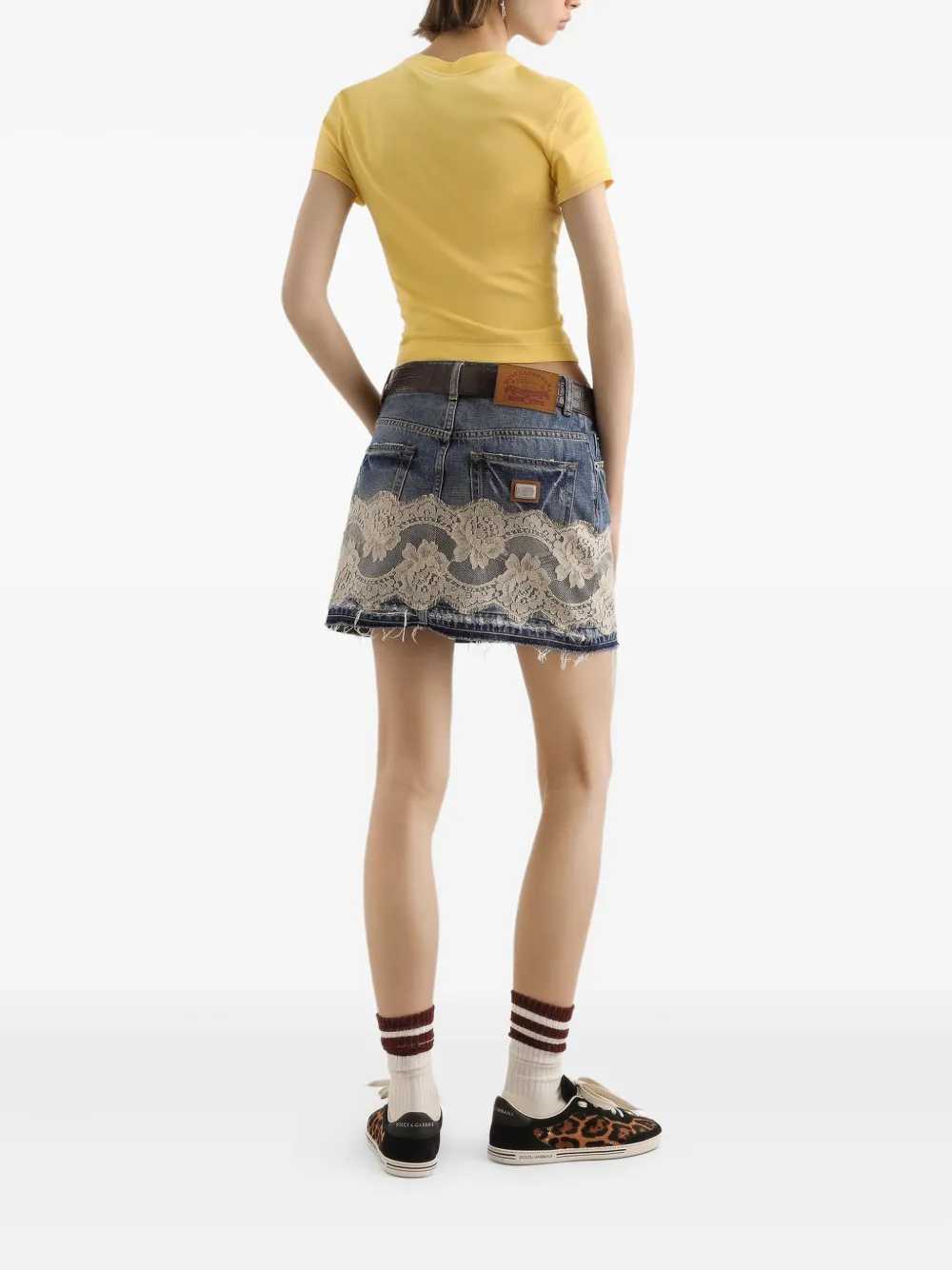 DOLCE & GABBANA Dolce & Gabbana Women Miniskirt With Lace Inserts