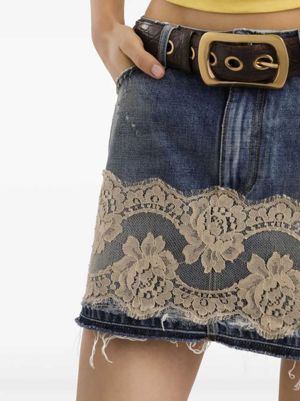 DOLCE & GABBANA Dolce & Gabbana Women Miniskirt With Lace Inserts