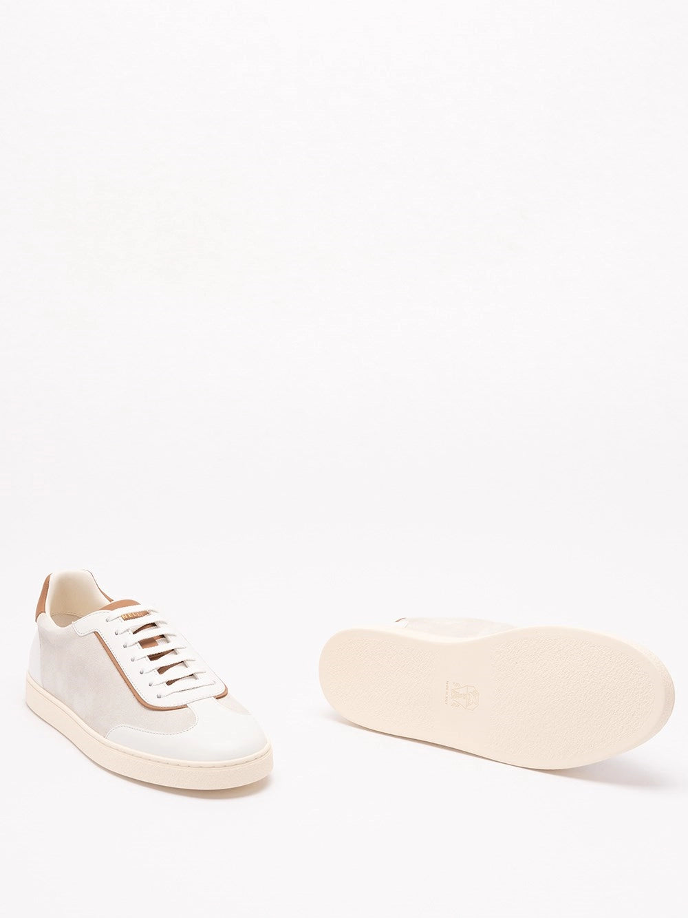 Brunello Cucinelli Men Calfskin And Leather Sneakers