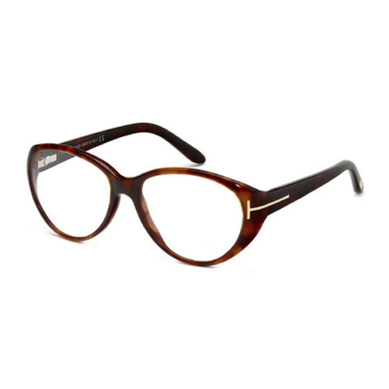 Tom Ford Tom Ford Eyeglasses Oval Full Rim, Dark Havana Frame and Clear Demo Lenses Lens FT5245052
