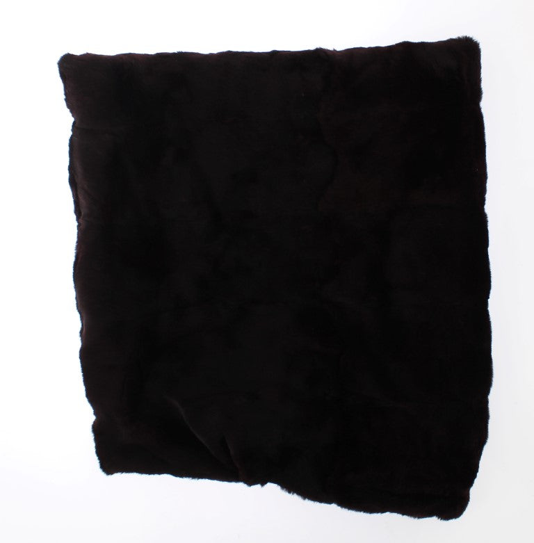 Dolce & Gabbana Purple Weasel Fur Hooded Scarf