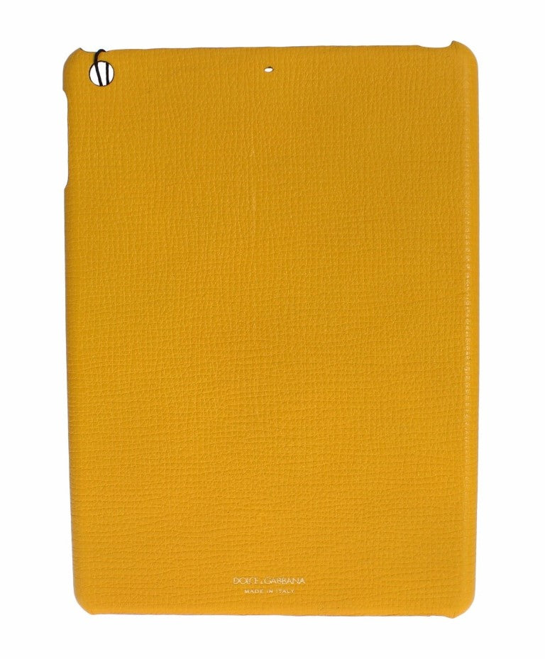 Dolce Gabbana Yellow Leather Tablet Ipad Case Cover
