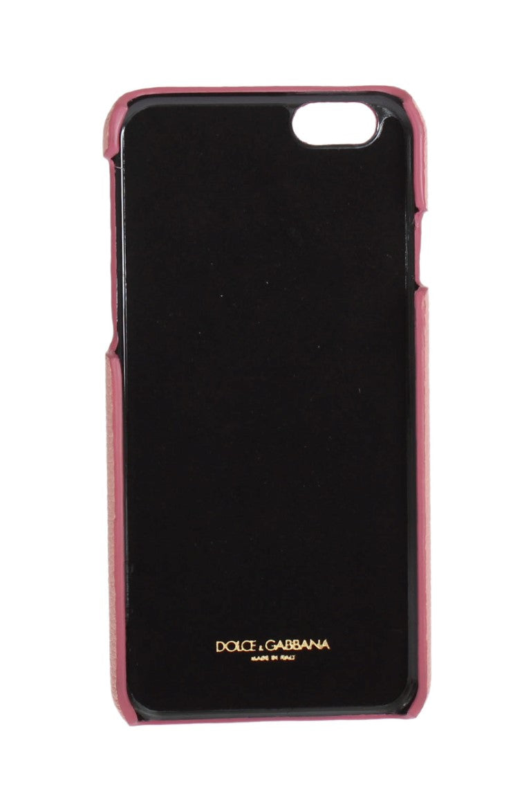Dolce Gabbana Pink Leather Heart Phone Cover