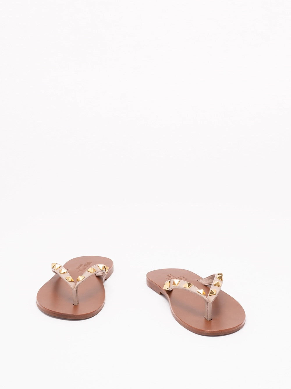 Valentino Garavani Women Rockstud Calfskin Flip-Flops 05Mm