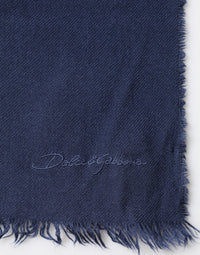 Dolce & Gabbana Scarf Blue Cashmere Neck Wrap Shawl Men's Men