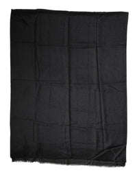 Dolce & Gabbana Black Cashmere Knit Neck Wrap Shawl Men's Scarf