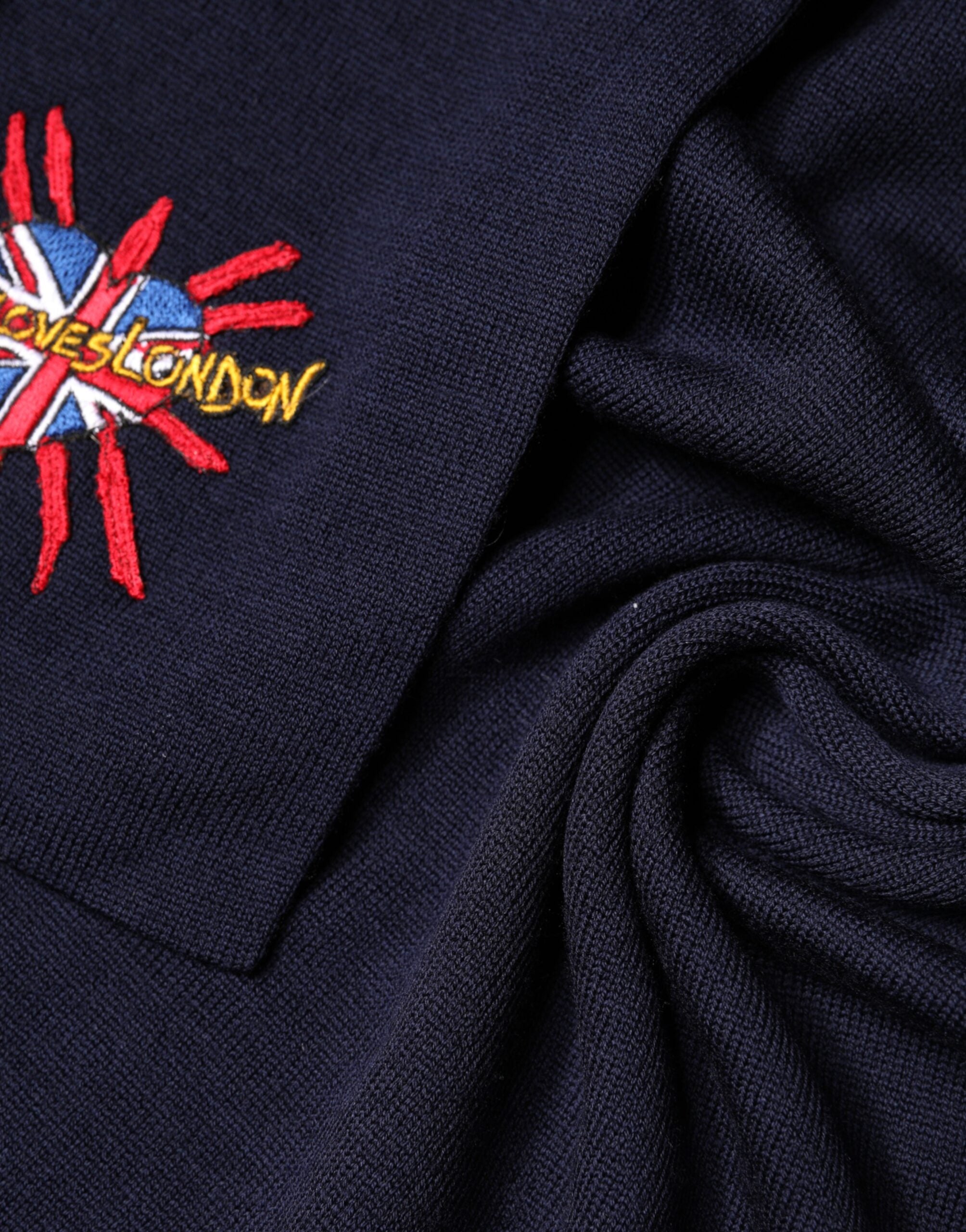 Dolce & Gabbana Blue Wool DG Loves London Neck Wrap Women's Scarf