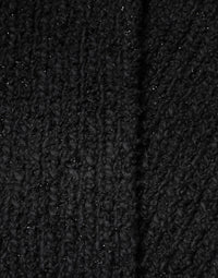 Dolce & Gabbana Black Cashmere Knit Shawl Fringes Women's Scarf