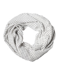 Dolce & Gabbana White Polka Dot Polyester Shawl Women's Scarf