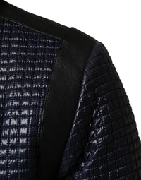 Dolce & Gabbana Blue Nylon Full Zip Bomber Men Men's Jacket