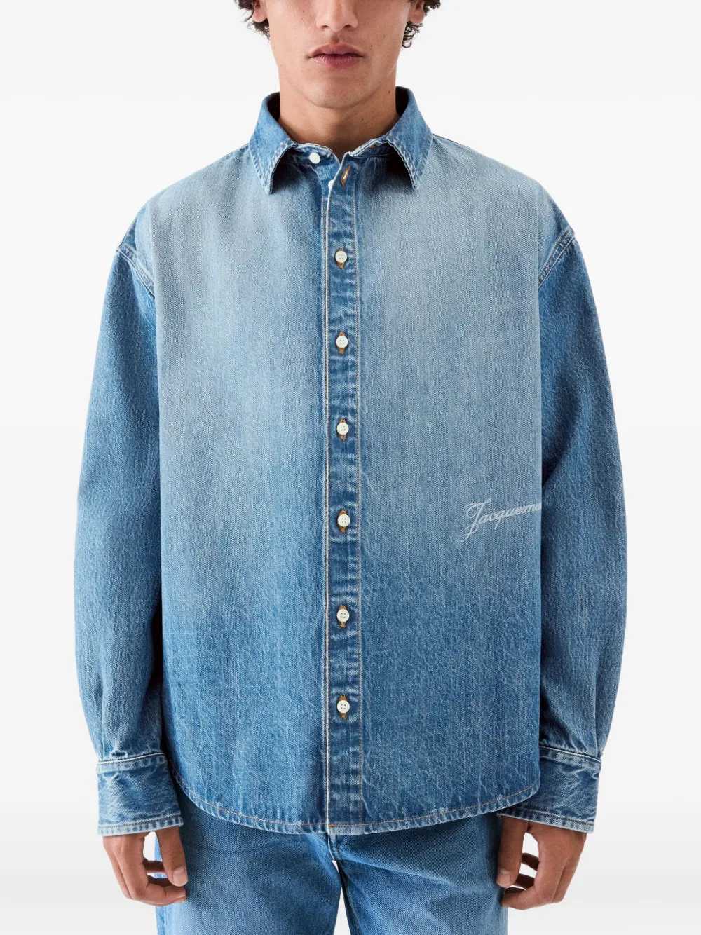 JACQUEMUS Jacquemus Men Button-Down Denim Shirt