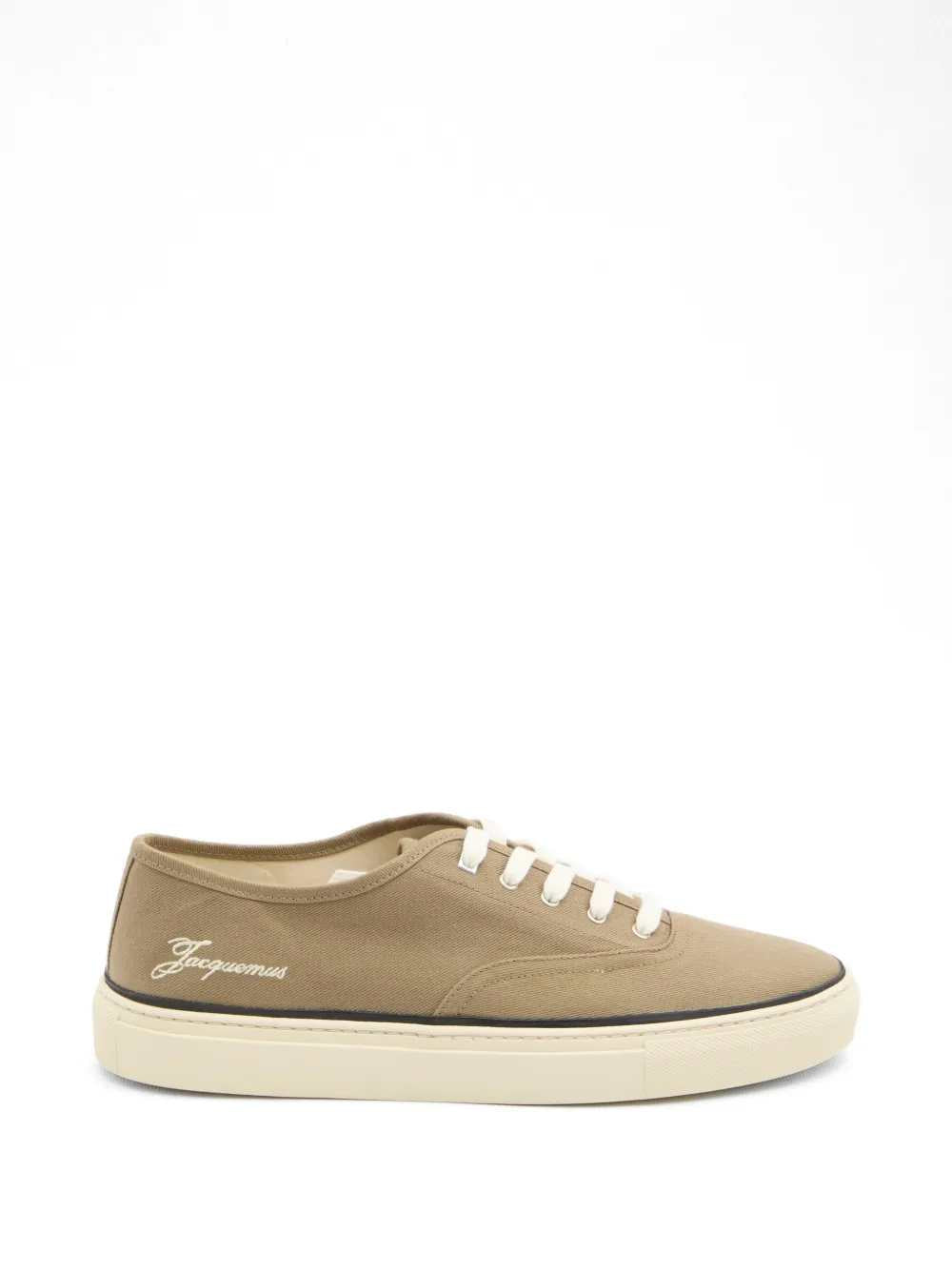 Jacquemus Men Lace-Up Sneakers With Embroidered Logo