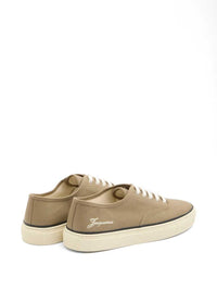 Jacquemus Men Lace-Up Sneakers With Embroidered Logo