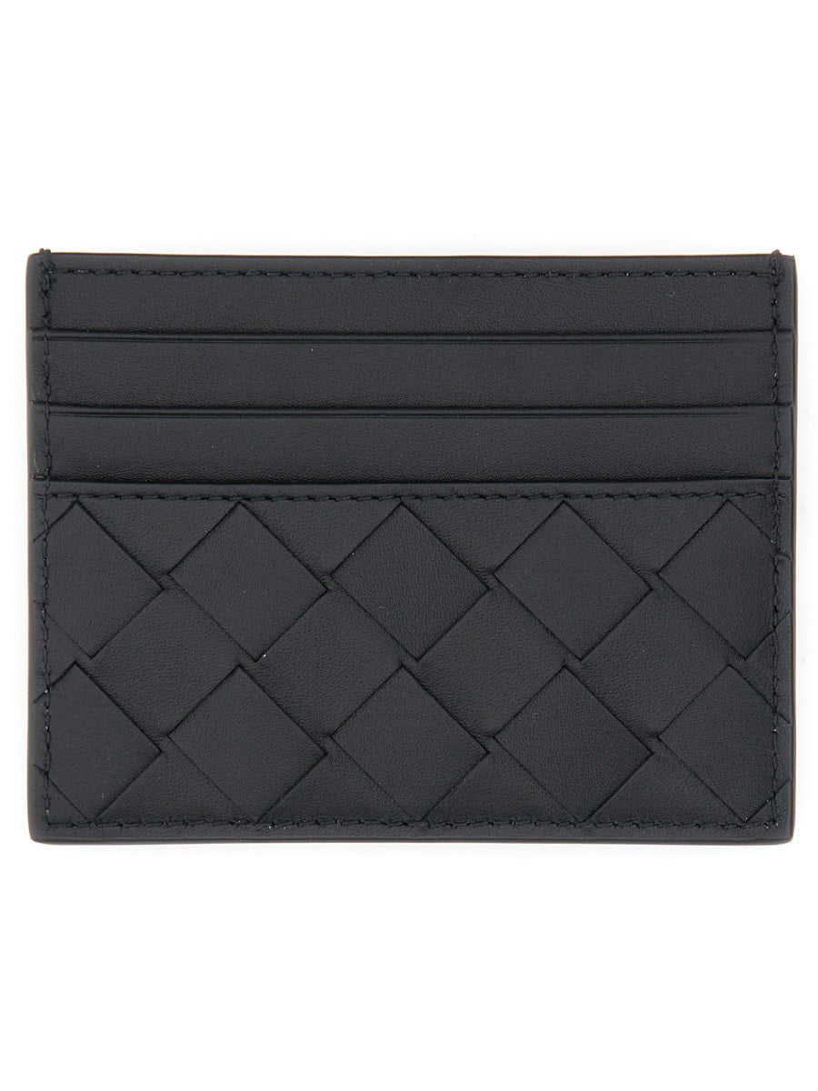 Bottega Veneta Men Portacarte In Pelle Intrecciata