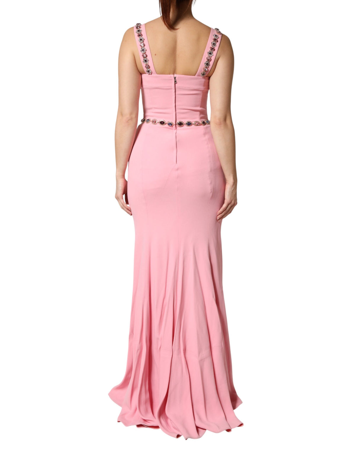 Dolce & Gabbana Dolce & Gabbana Pink Embellished Sheath Mermaid Gown Women's Dress
