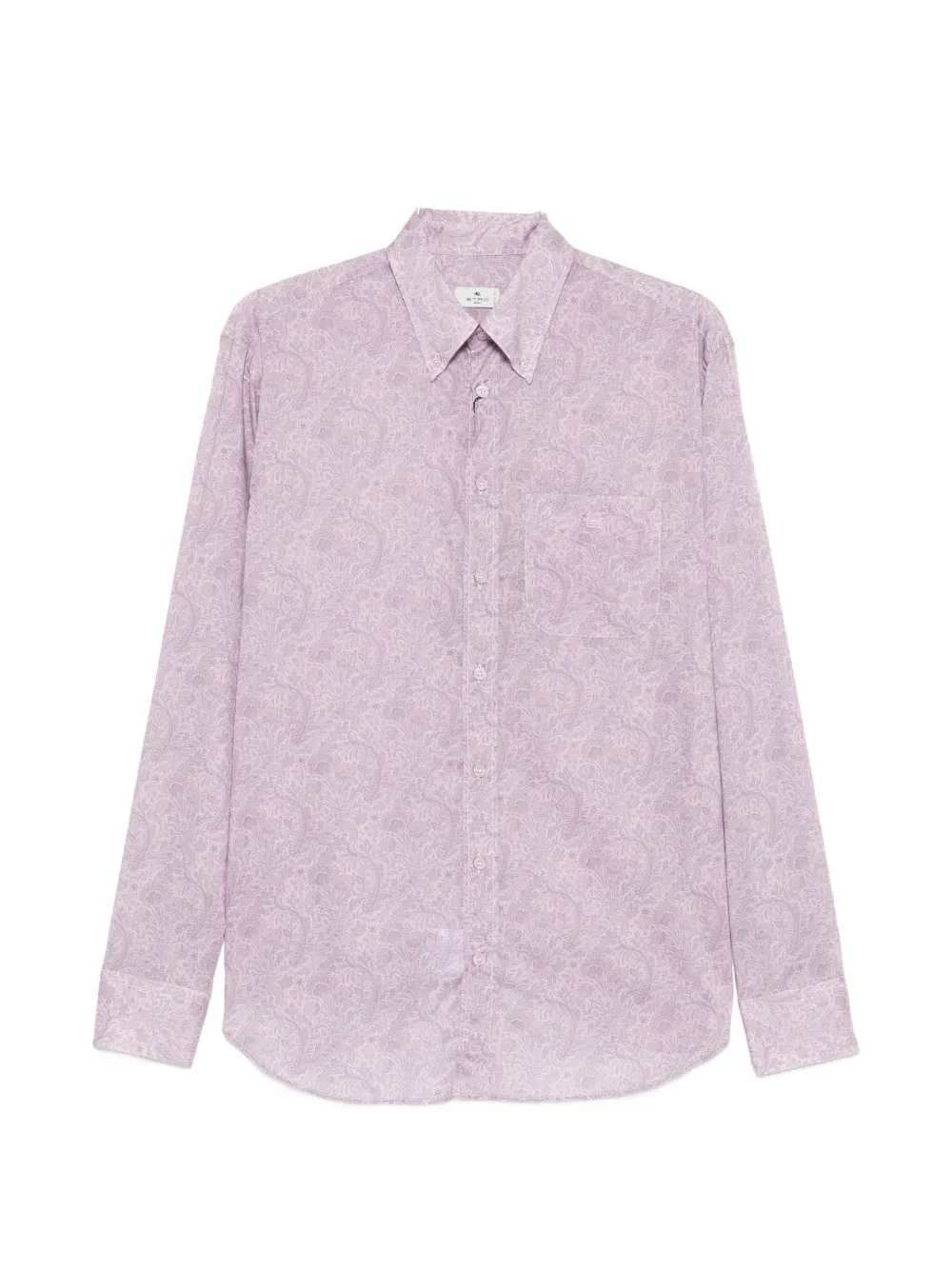 Etro Men Camicia Con Bottoni E Stampa Paisley