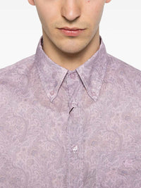 Etro Men Camicia Con Bottoni E Stampa Paisley