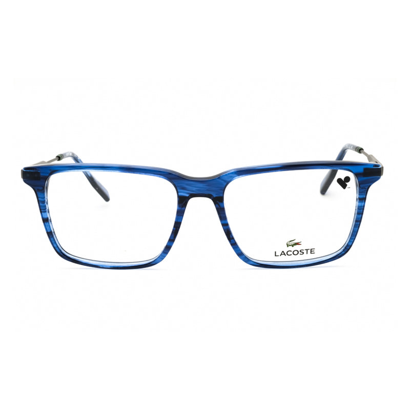 Lacoste Eyeglasses Rectangle Full Rim, Blue Frame and Clear Demo Lenses Lens L2925N400