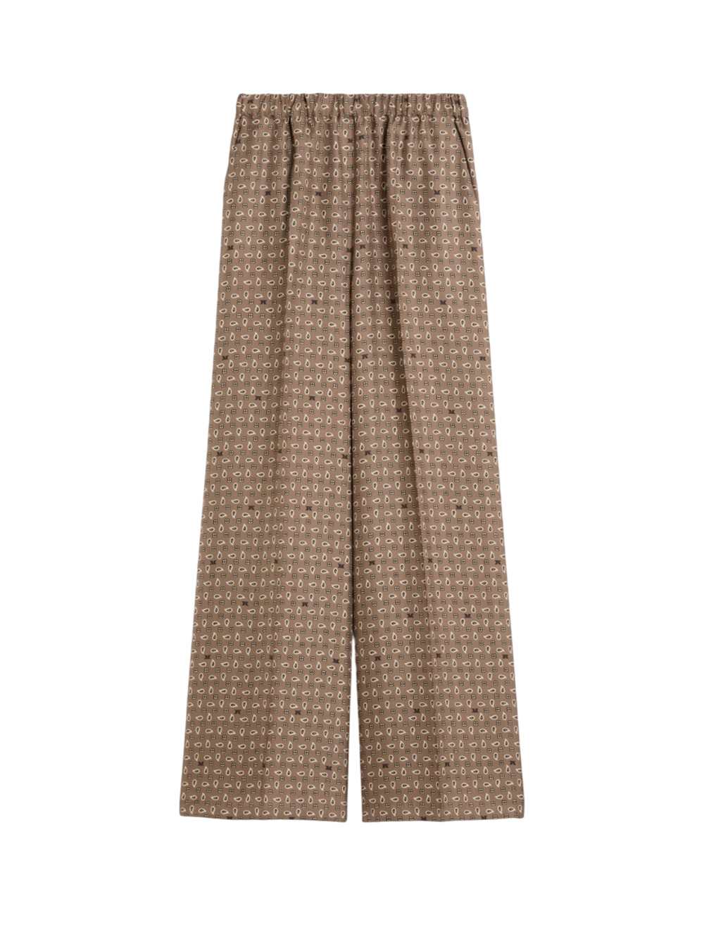 Max Mara Women Printed Silk Pants - Mud