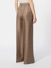 Max Mara Women Printed Silk Pants - Mud