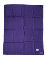 Dolce & Gabbana Purple Lace Stole Cotton Wrap Shawl Men's Scarf
