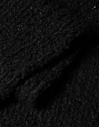 Dolce & Gabbana Black Wool Fringes Neck Wrap Foulard Men's Scarf