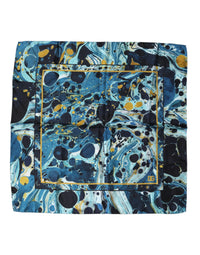 Dolce & Gabbana Multicolor Marble Square Foulard Men's Scarf