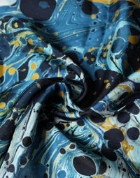 Dolce & Gabbana Multicolor Marble Square Foulard Men's Scarf