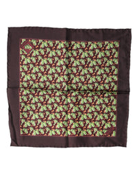 Dolce & Gabbana Brown Cactus Print Square Handkerchief Men's Scarf