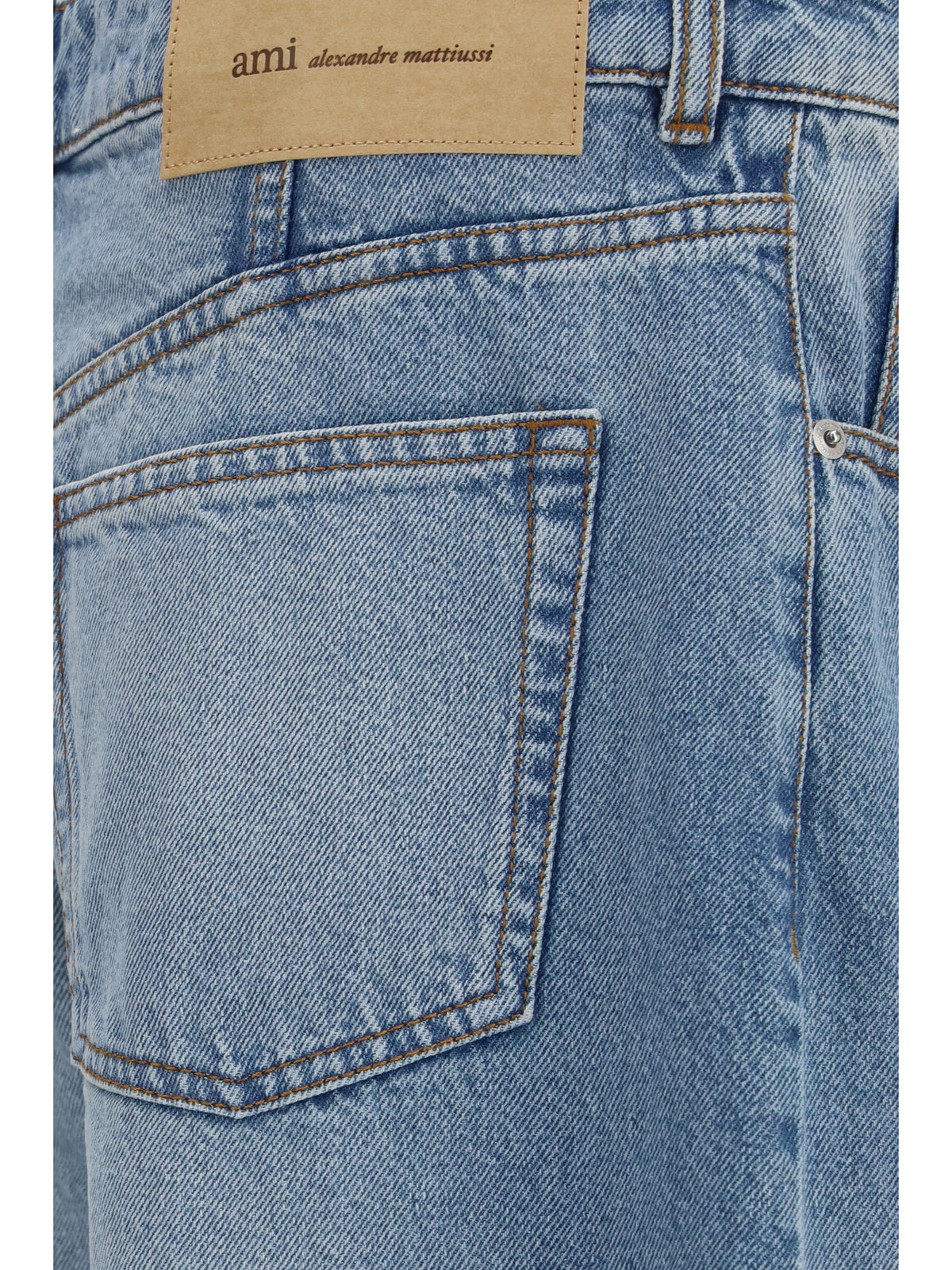 AMI PARIS Ami Paris Men Cotton Wide-Leg Jeans