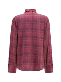 Ermanno Scervino Women Crystal Check Satin Shirt