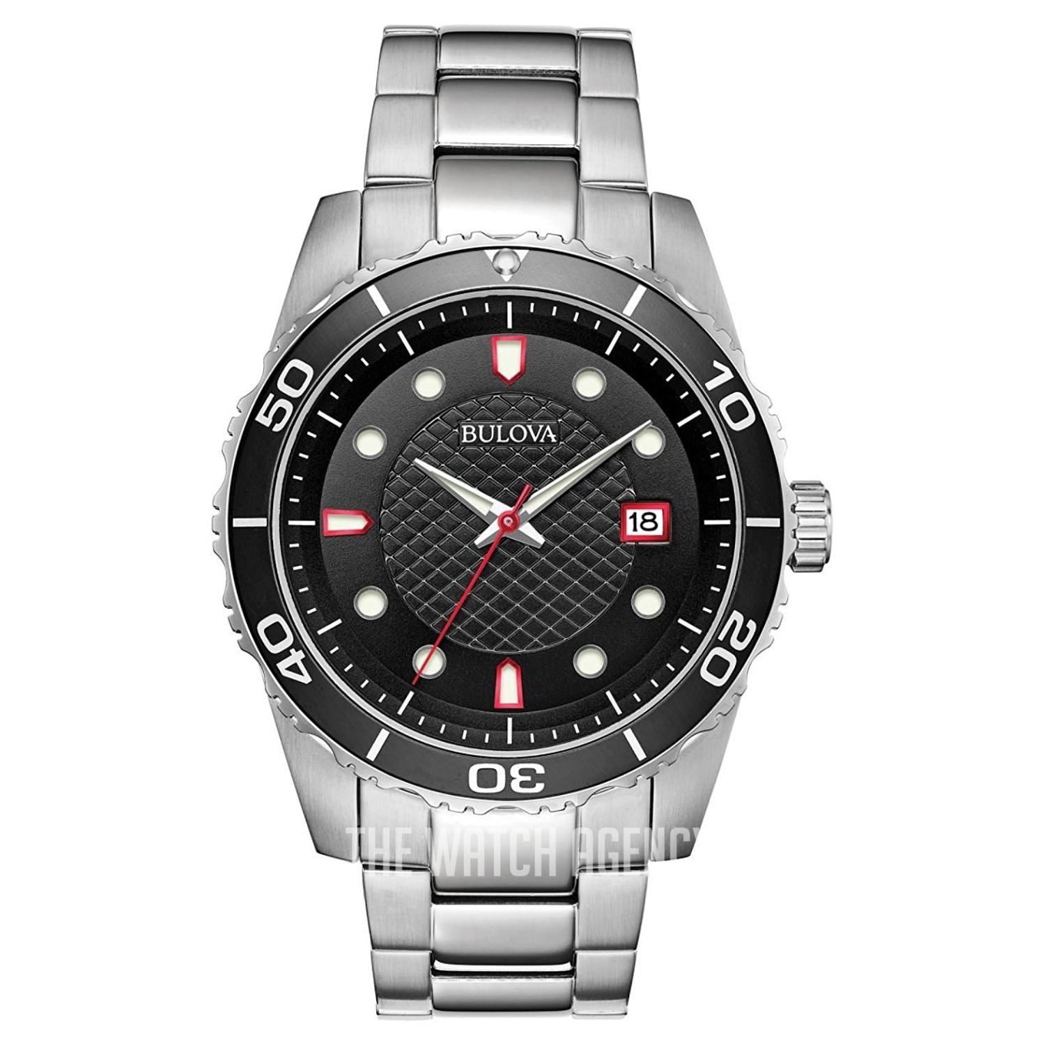 Bulova Men's Versatile Black Dial Watch - 98A195