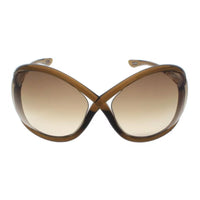 Tom Ford Sunglasses Geometric Semi Rim, Transparent Grey Frame and Gradient Smoke Lens FT00090B5