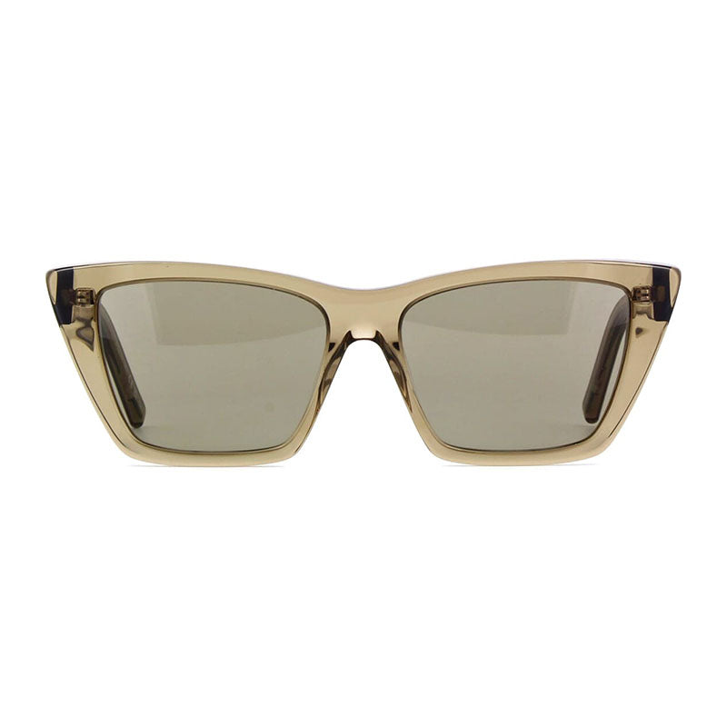 Saint Laurent Sunglasses Cat Eye Full Rim, Blue Havana Frame and Black Lens SL276MICA009