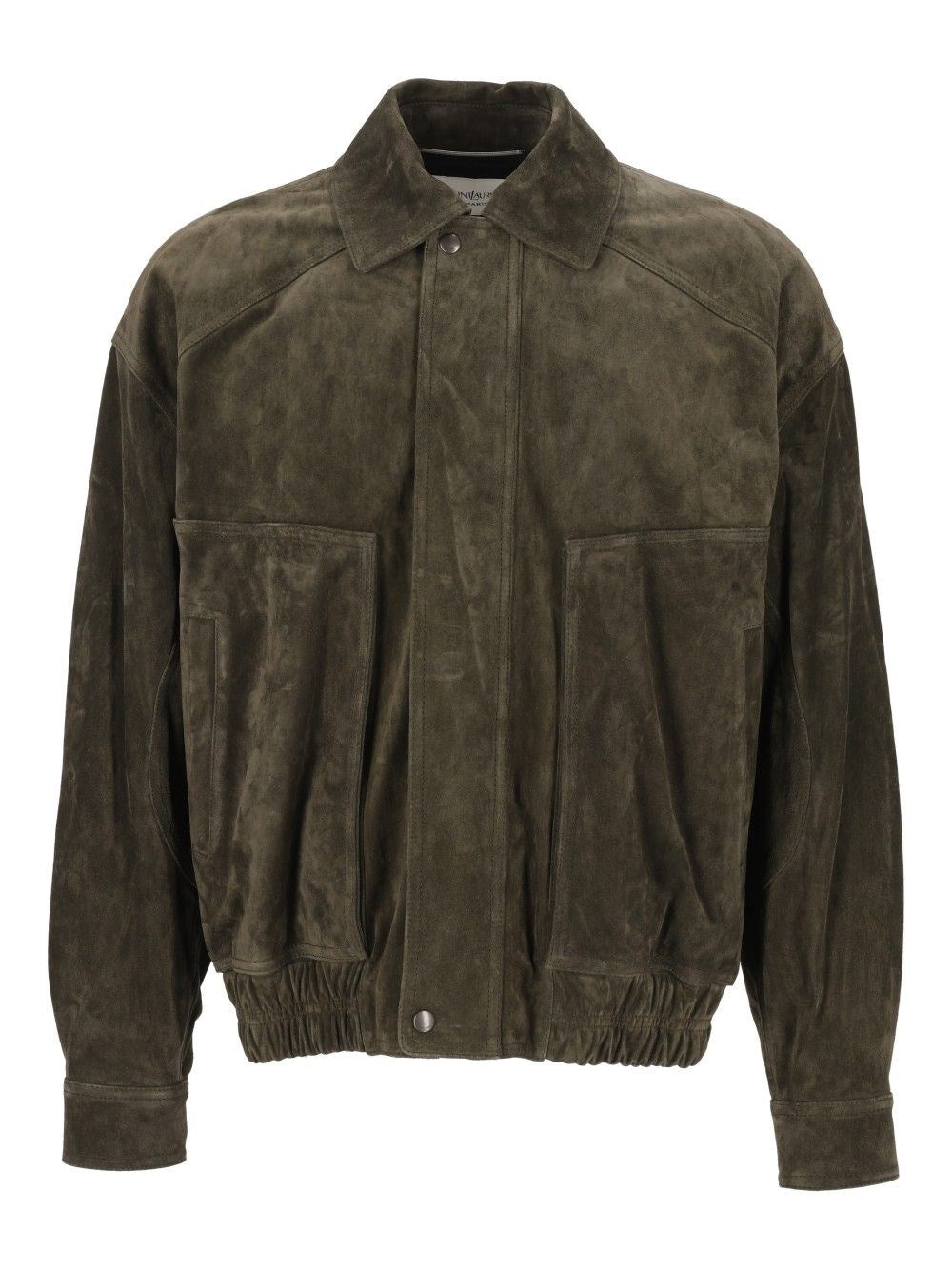 Saint Laurent Men Vintage Split Leather Bomber Jacket