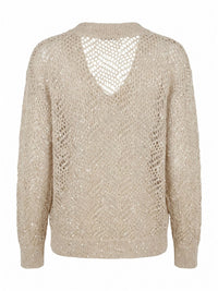 Brunello cucinelli Brunello Cucinelli Women Dazzling Abstract Leaf Sweater