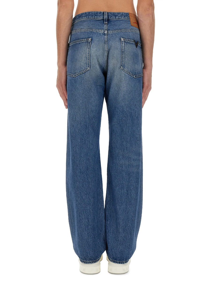 Valentino Men Jeans With Logo Detail